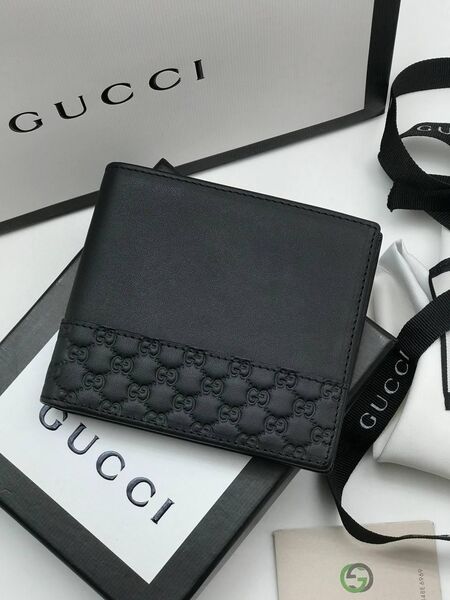 Портмоне Gucci мужской кожа черный 61883-4