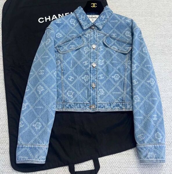 Куртка джинсовка Chanel женский джинса бирюзовый 125748
