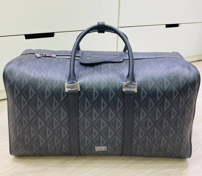 Дорожная сумка Christian Dior женский кожа графитовый 94265