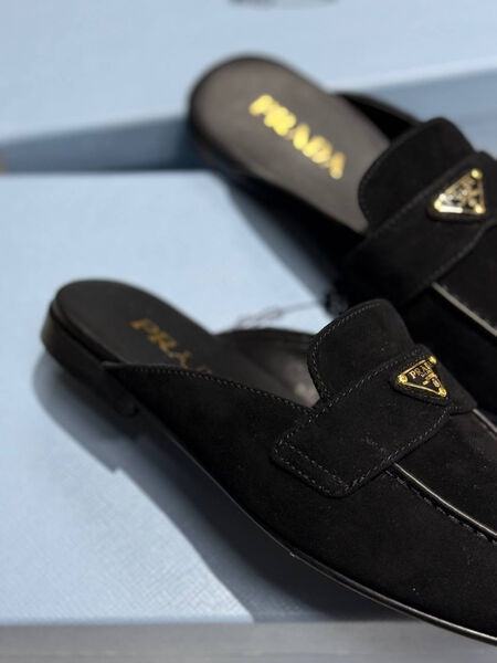 Сабо Prada женский замша черный 183941-3