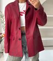 Куртка Bottega Veneta женский кожа бордовый 178487-1