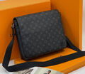 Мужская сумка мессенджер Louis Vuitton мужской кожа черный 200794-4