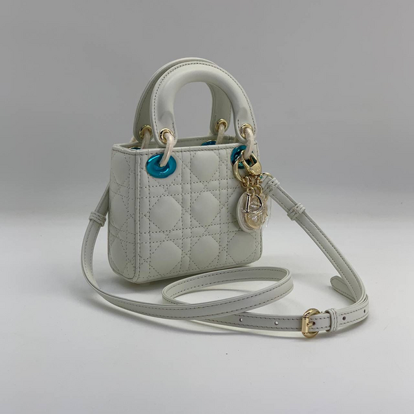 Сумка Christian Dior Lady женский кожа белый 74245-2