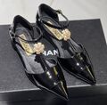 Балетки Chanel женский кожа черный 134315-1