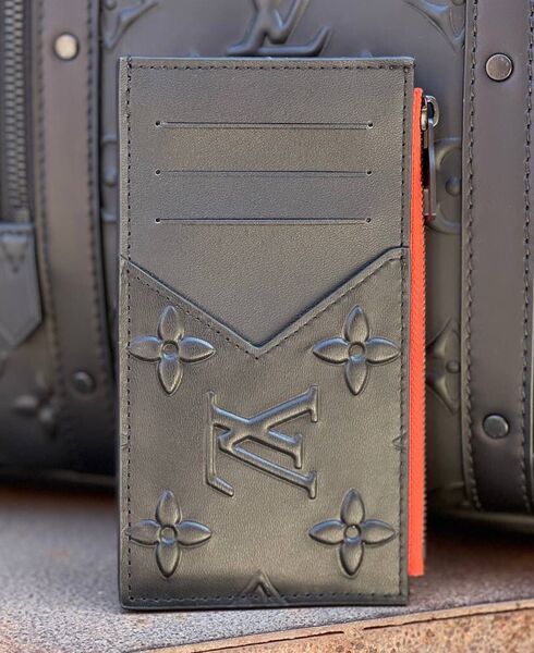 Визитница Louis Vuitton мужской кожа оранжевый 15998