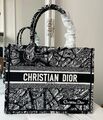 Сумка Christian Dior Book 36 женский текстиль черный,серебристый 141841