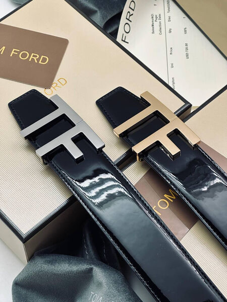 Мужской ремень Tom Ford мужской кожа черный 135024-4