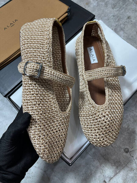Балетки Alaïa женский графитовый 180103-3
