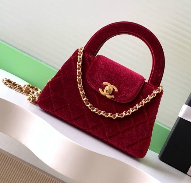 Сумка Chanel женский замша винный 202005