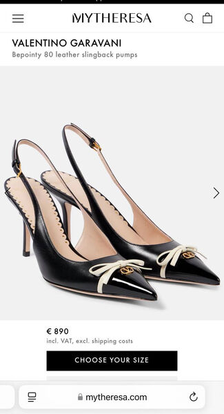 Туфли Valentino женский кожа черный 174259-2