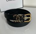 Женский ремень Chanel женский кожа черный 139175-1