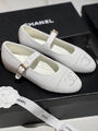 Балетки Chanel женский вельвет белый 132190-5