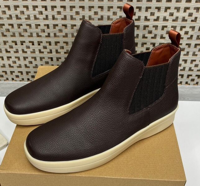 Мужские ботинки Loro Piana мужской кожа бордовый 107797