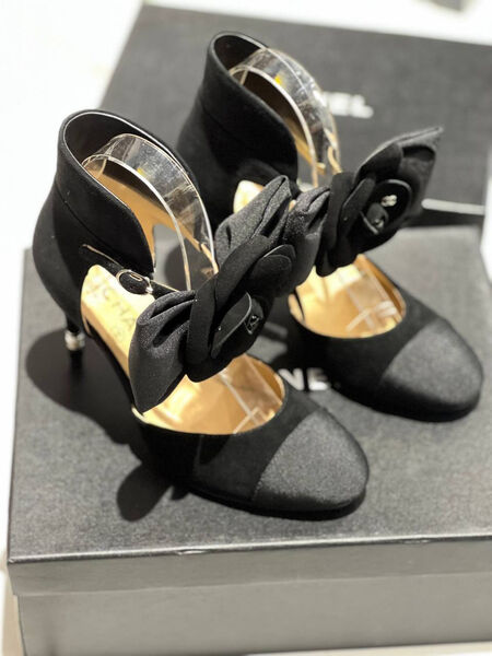 Туфли Chanel женский замша черный 139262-3