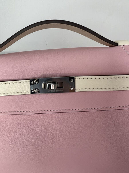 Сумка Hermèskelly 20 Pochette женский кожа розовый 138058-4