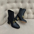 Ботильоны Gucci женский кожа черный 122993-2
