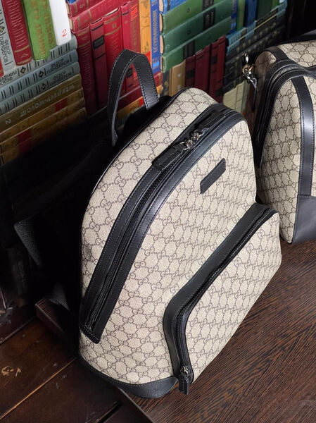 Мужской рюкзак Gucci мужской кожа графитовый 105311-2