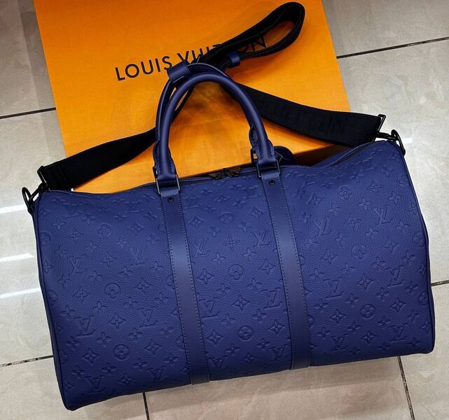 Дорожная сумка Louis Vuitton мужской кожа синий 169293