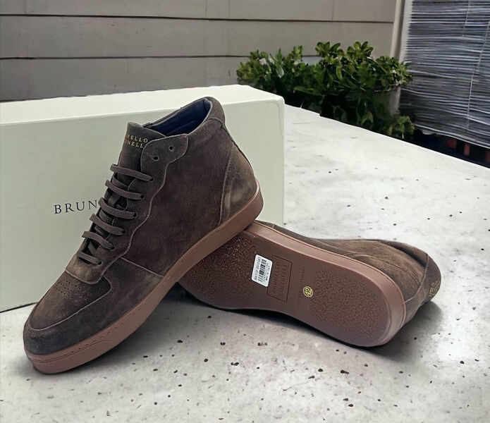 Мужские кеды Brunello Cucinelli мужской замша 128048-5