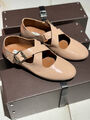 Балетки Alaïa женский кожа бежевый 148044-2