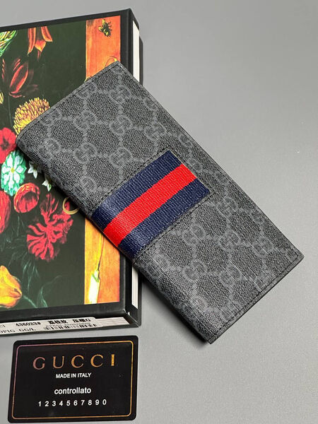 Мужской портмоне Gucci мужской канва графитовый 154016-2