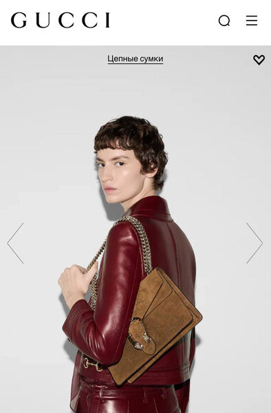 Сумка Gucci женский замша 176143-5