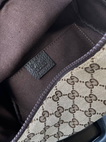 Мужская сумка мессенджер Gucci мужской текстиль бежевый 42771-3