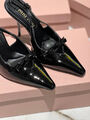 Туфли Miu Miu женский кожа черный 146889-2