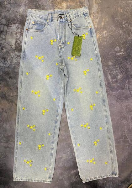 Джинсы Gucci женский джинса бирюзовый 138180