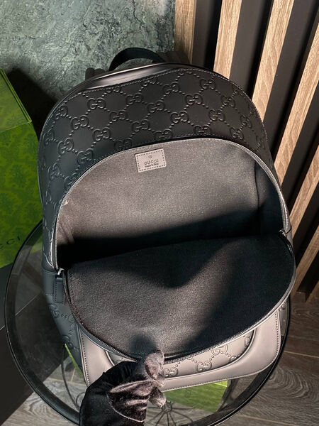 Мужской рюкзак Gucci мужской кожа черный 141873-10