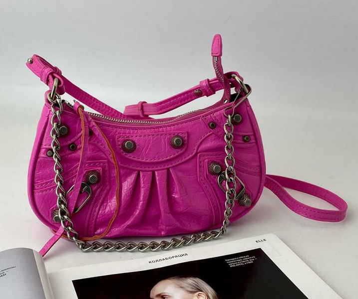 Сумка Balenciaga женский кожа бордовый 72320