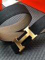 Мужской ремень Hermès мужской кожа черный 52516-3
