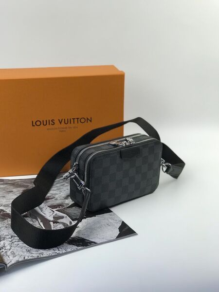 Мужская сумка мессенджер Louis Vuitton мужской канва черный 42806-2