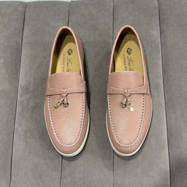 Лоферы Loro Piana женский кожа розовый 109287-2