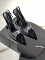 Босоножки Saint Laurent женский черный 98829-4