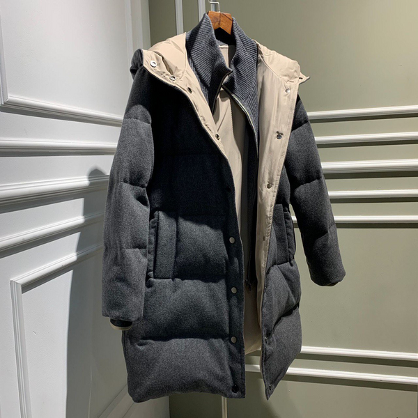 Пуховик Brunello Cucinelli женский графитовый 62268-5