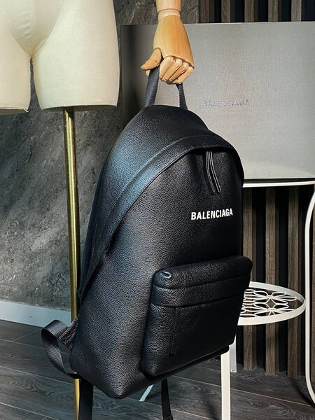 Мужской рюкзак Balenciaga мужской кожа черный 167098-6