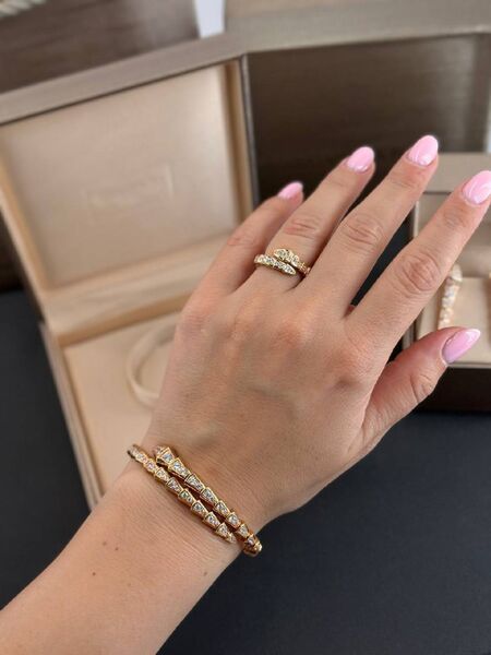 Браслет Bvlgari женский белое золото -2