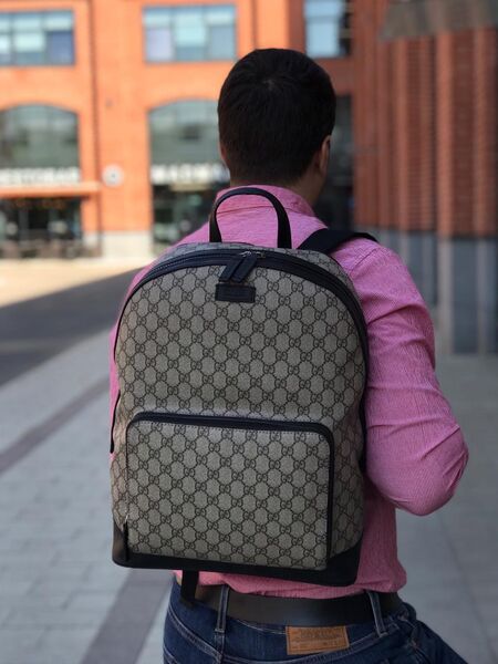 Рюкзак Gucci мужской канва бежевый 65081-3