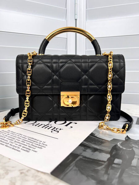 Сумка Christian Dior женский кожа черный 155096-2