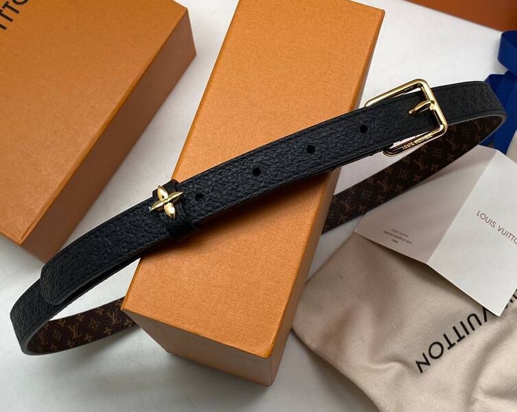 Ремень Louis Vuitton женский кожа черный 187933