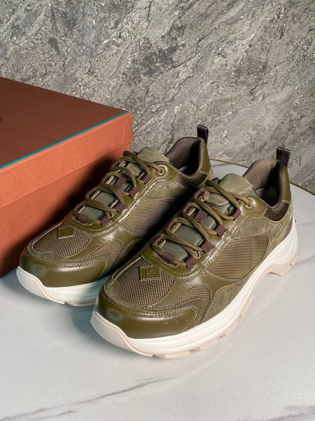 Мужские кроссовки Louis Vuitton мужской кожа swift зеленый 176013-3