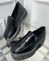 Лоферы Proenza женский кожа,канва черный,серебристый 103731