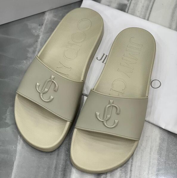 Шлепки Jimmy Choo женский резина графитовый 118174