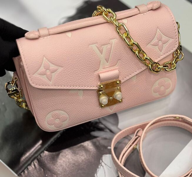 Сумка Louis Vuitton Pochette Metis женский кожа оранжевый 174560