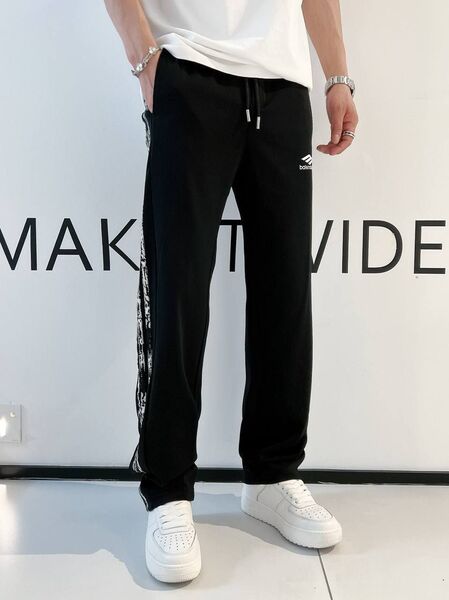 Мужские брюки Balenciaga мужской черный w3034797-1-4