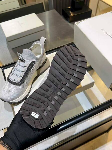 Женские кроссовки Brunello Cucinelli женский текстиль серый s1460422-1-7