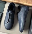 Мужские кеды Zegna мужской кожа синий 165928-1
