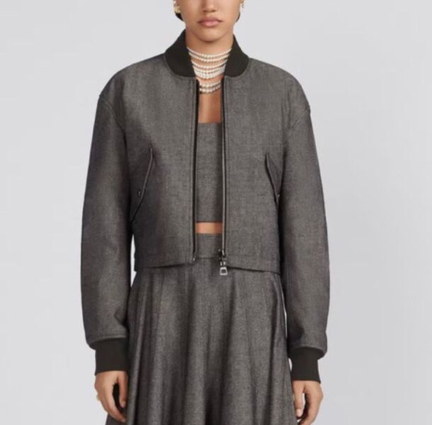 Бомбер Christian Dior женский графитовый 124144