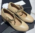 Туфли Chanel женский кожа бежевый 156703-1